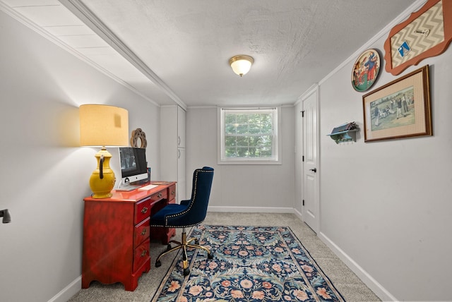 236 Slayden Cir, Clarksville, TN 37040 - carpeted office space with a textured ceiling and baseboards