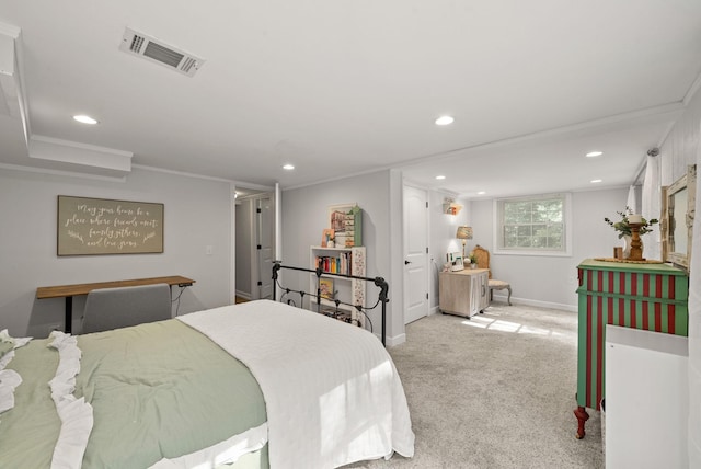 236 Slayden Cir, Clarksville, TN 37040 - bedroom with carpet flooring, recessed lighting, and ornamental molding