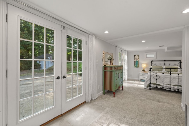 236 Slayden Cir, Clarksville, TN 37040 - doorway to outside featuring french doors and recessed lighting
