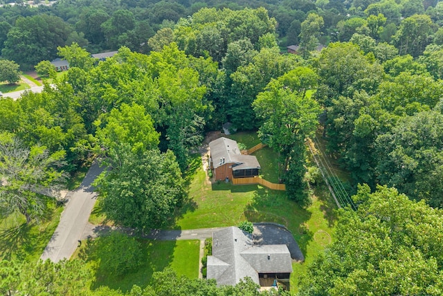 236 Slayden Cir, Clarksville, TN 37040 - aerial view of property and surrounding area featuring a heavily wooded area