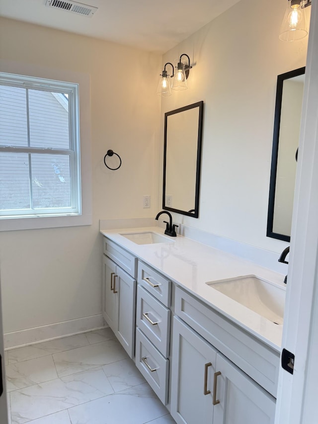 317 Wesson Dr, Clarksville, TN 37043 - full bath featuring marble look tile flooring and double vanity