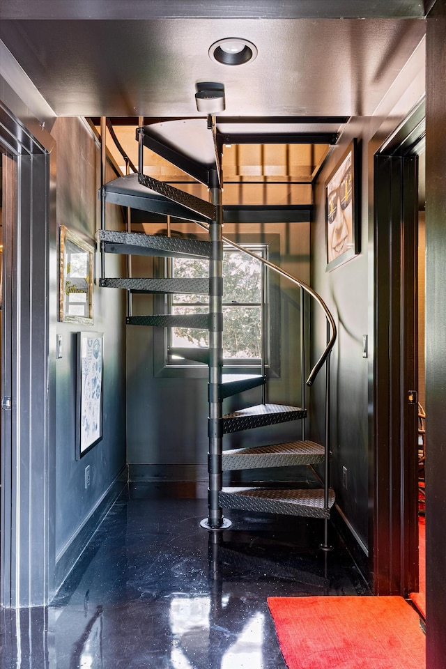 3360 Sweeney Hollow Rd, Franklin, TN 37064 - staircase featuring baseboards
