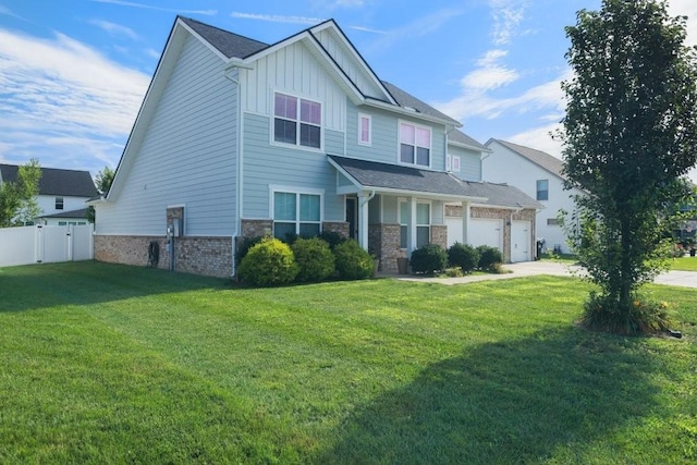2412 Bullrush Ln, Murfreesboro, TN 37128 - craftsman-style house with board and batten siding and concrete driveway