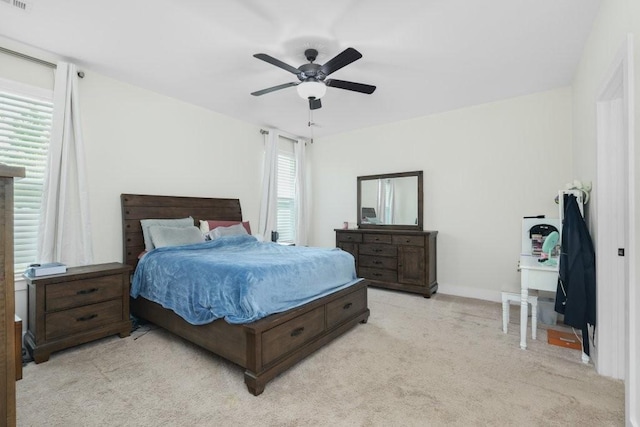 2412 Bullrush Ln, Murfreesboro, TN 37128 - bedroom featuring light carpet and ceiling fan