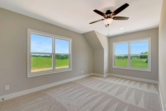 3058 Henley Way, Spring Hill, TN 37174 - additional living space with healthy amount of natural light, light colored carpet, and ceiling fan