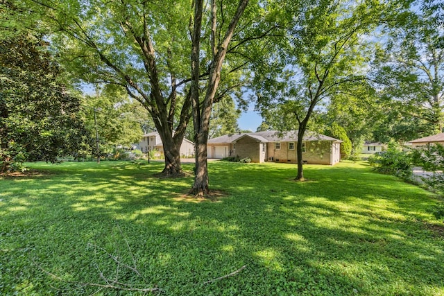 207 Short St, Clarksville, TN 37042 - view of green lawn with an attached garage