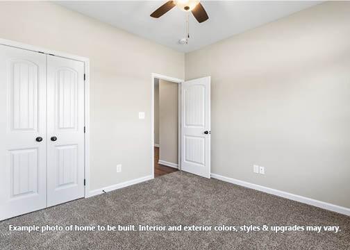 918 Vendue Ave, Clarksville, TN 37042 - unfurnished bedroom with carpet flooring, a closet, and ceiling fan