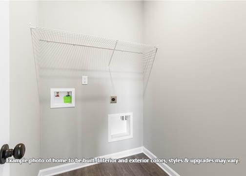 918 Vendue Ave, Clarksville, TN 37042 - washroom featuring washer hookup, hookup for an electric dryer, and wood finished floors