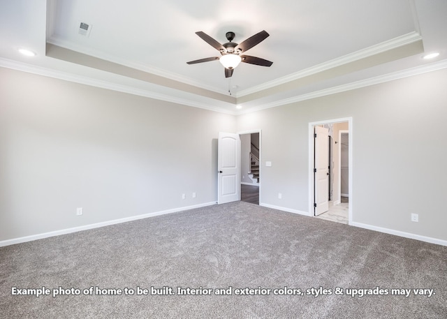 914 Vendue Ave, Clarksville, TN 37042 - unfurnished bedroom featuring a raised ceiling, ornamental molding, and carpet flooring