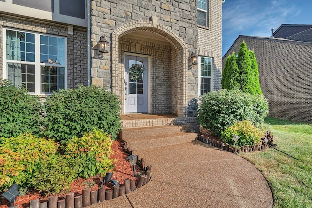 412 Warren Hill Dr, Mount Juliet, TN 37122 - entrance to property with stone siding and brick siding