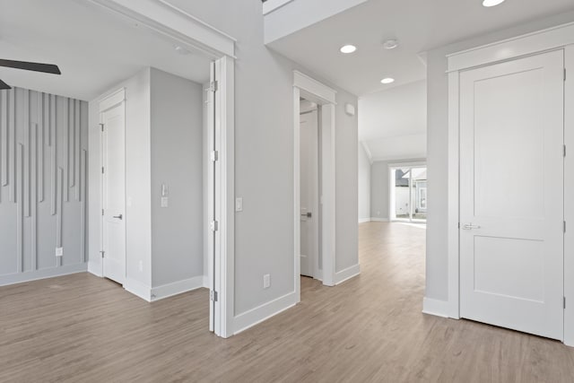 316 Campfire Ct, Winchester, TN 37398 - hallway with light wood-type flooring and recessed lighting
