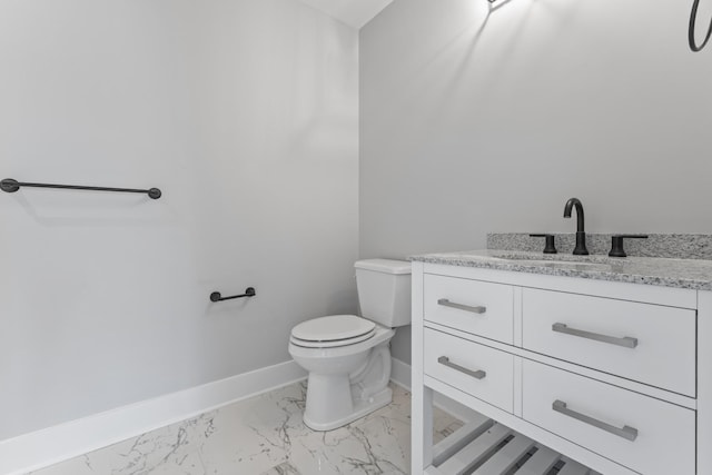 316 Campfire Ct, Winchester, TN 37398 - half bathroom featuring vanity and marble finish flooring