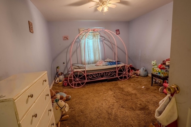 366 Ridge Rd, Westpoint, TN 38486 - bedroom with carpet flooring and a ceiling fan