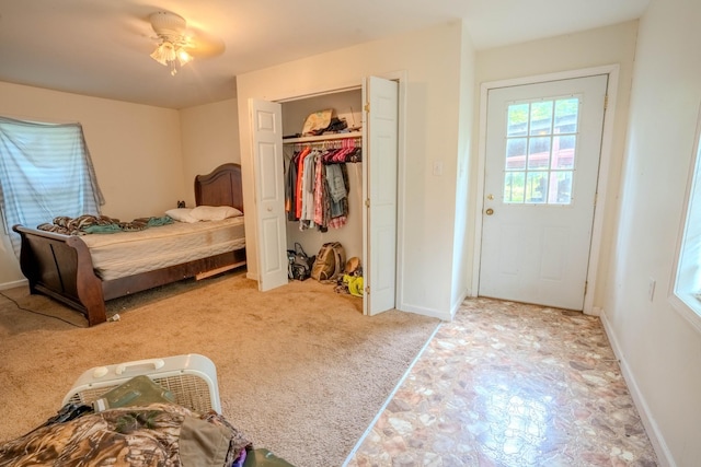 366 Ridge Rd, Westpoint, TN 38486 - bedroom featuring carpet and a closet