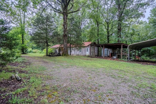 366 Ridge Rd, Westpoint, TN 38486 - view of yard featuring a carport