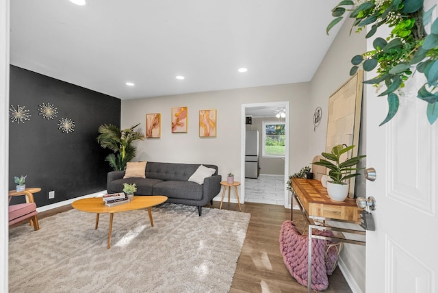 1872 River Rd, Clarksville, TN 37040 - living area with wood finished floors and recessed lighting
