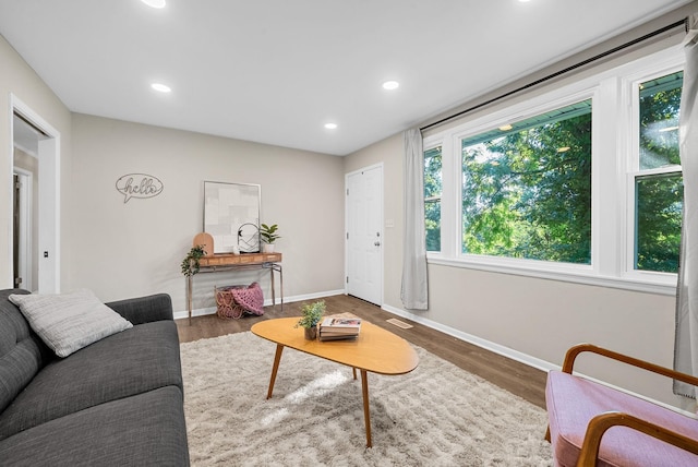 1872 River Rd, Clarksville, TN 37040 - living room with recessed lighting and wood finished floors