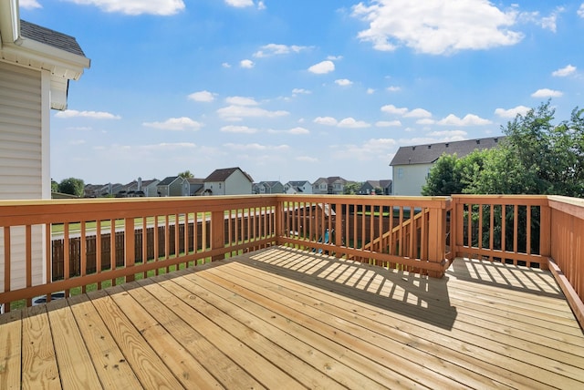 3754 Gray Fox Dr, Clarksville, TN 37040 - wooden deck featuring a residential view