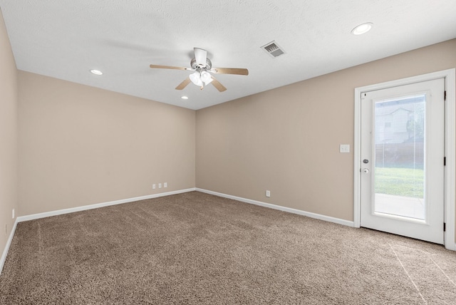 3754 Gray Fox Dr, Clarksville, TN 37040 - spare room with light carpet, a ceiling fan, and recessed lighting