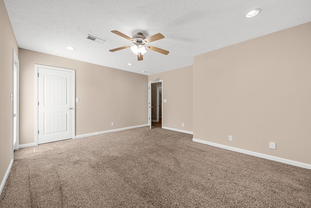3754 Gray Fox Dr, Clarksville, TN 37040 - spare room with a ceiling fan, carpet, and recessed lighting