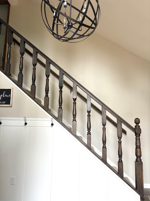 806 Sharon Cir, Lawrenceburg, TN 38464 - staircase with a chandelier