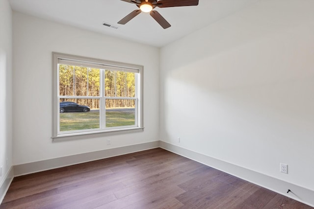3200 Crockett Pointe, Jasper, TN 37347 - empty room with dark wood-style floors and ceiling fan