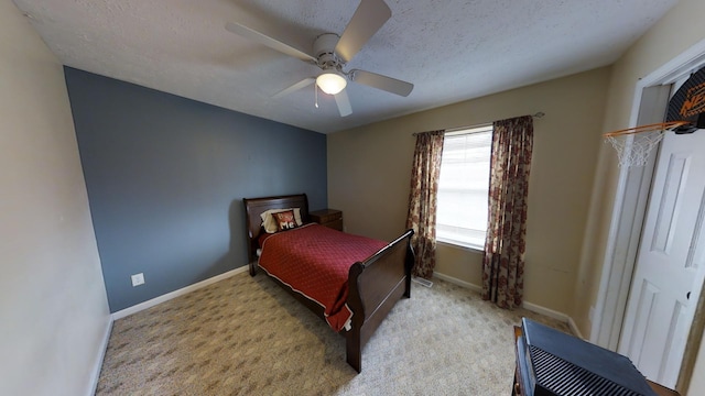 308 Eli Ct, Columbia, TN 38401 - bedroom featuring carpet floors, a ceiling fan, and a textured ceiling