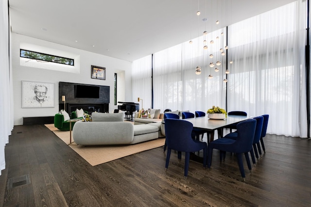 4606 Shys Hill Rd, Nashville, TN 37215 - dining room featuring wood finished floors and a towering ceiling