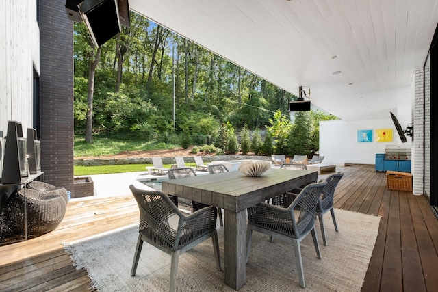 4606 Shys Hill Rd, Nashville, TN 37215 - deck featuring outdoor dining space