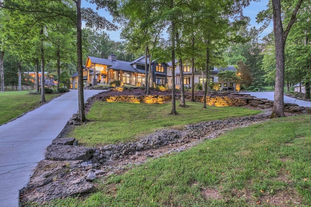 3120 Boxley View Ln, Franklin, TN 37064 - view of front of house featuring a chimney and a front yard