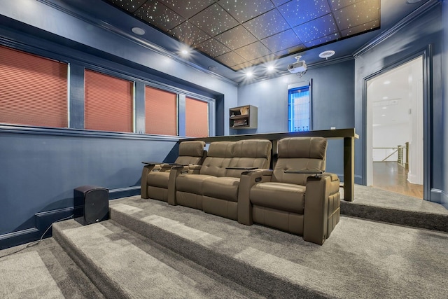 3120 Boxley View Ln, Franklin, TN 37064 - cinema room featuring carpet floors and a drop ceiling