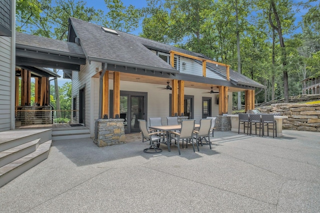 3120 Boxley View Ln, Franklin, TN 37064 - view of patio / terrace with ceiling fan and outdoor dining area