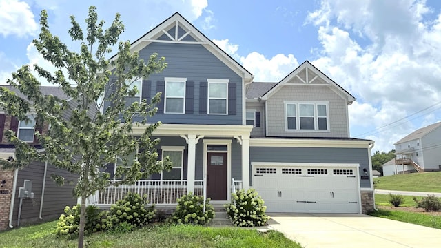 1100 Marchand Dr, Smyrna, TN 37167 - craftsman inspired home with covered porch, a garage, and concrete driveway