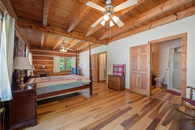 3000 Preston Bagwell Rd, Clarksville, TN 37043 - bedroom featuring a wooden ceiling with exposed beams and light wood-style flooring