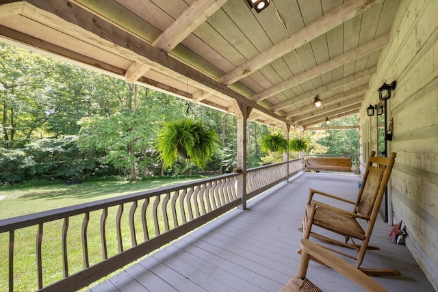 3000 Preston Bagwell Rd, Clarksville, TN 37043 - wooden deck with a lawn