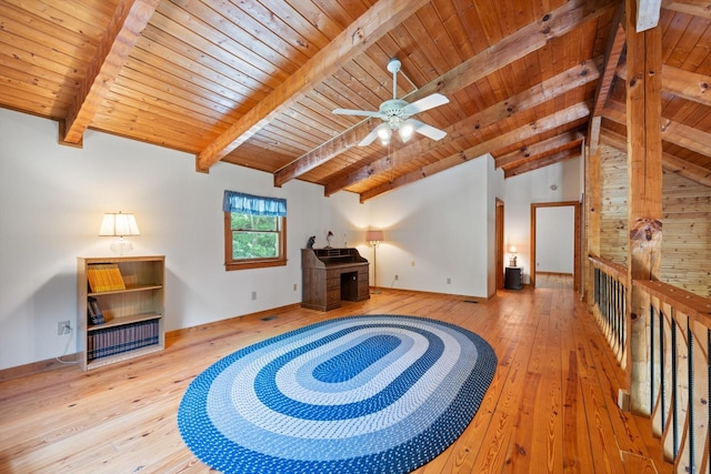 3000 Preston Bagwell Rd, Clarksville, TN 37043 - sitting room featuring wooden ceiling, wood-type flooring, and a ceiling fan