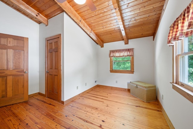 3000 Preston Bagwell Rd, Clarksville, TN 37043 - spare room with wood ceiling, plenty of natural light, light wood-style floors, and ceiling fan