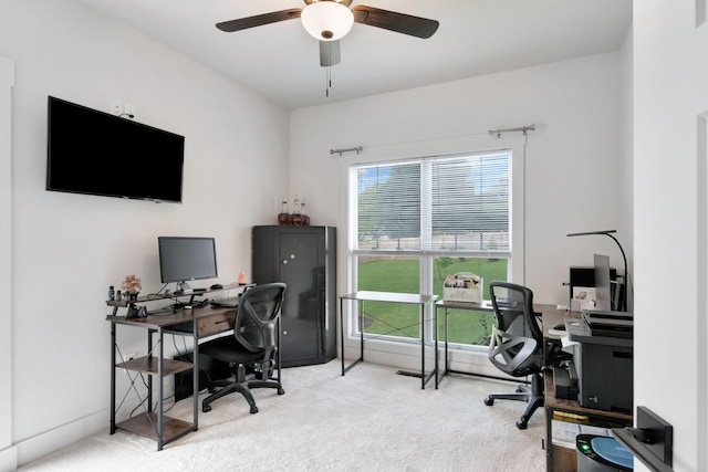 332 Country Club Rd, Winchester, TN 37398 - office with carpet floors and a ceiling fan