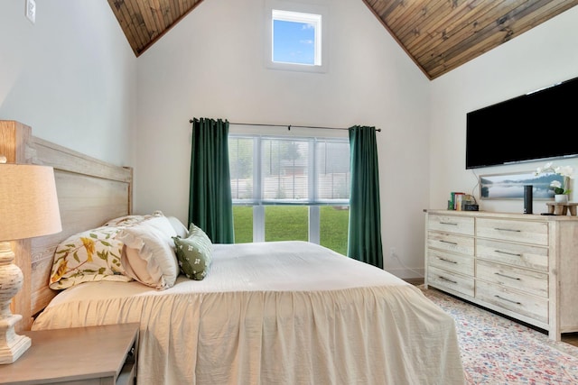 332 Country Club Rd, Winchester, TN 37398 - bedroom with wooden ceiling and high vaulted ceiling