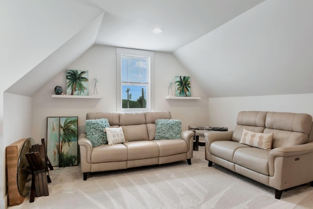 332 Country Club Rd, Winchester, TN 37398 - living room featuring lofted ceiling and carpet flooring