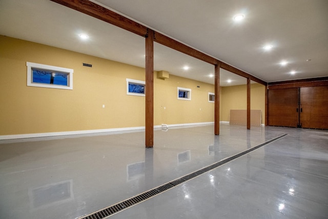 1224 Hangar Dr, Springfield, TN 37172 - finished below grade area featuring recessed lighting and baseboards