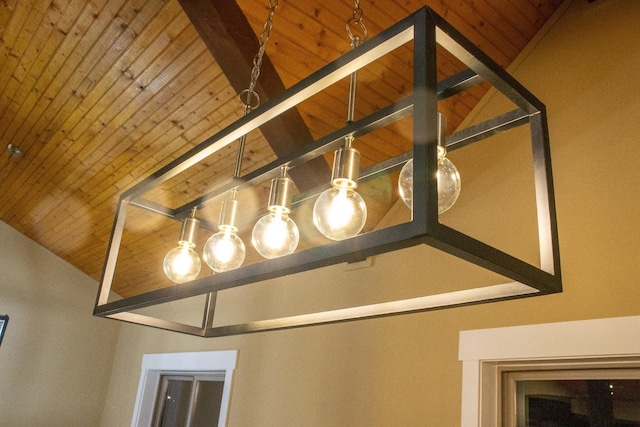 1224 Hangar Dr, Springfield, TN 37172 - detailed view of a wooden ceiling with exposed beams