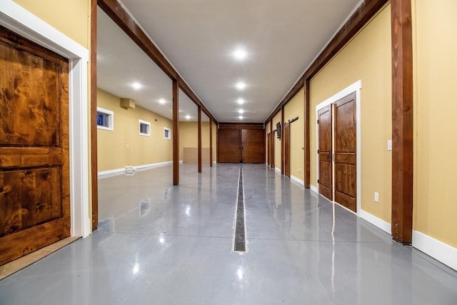 1224 Hangar Dr, Springfield, TN 37172 - corridor with concrete flooring and recessed lighting