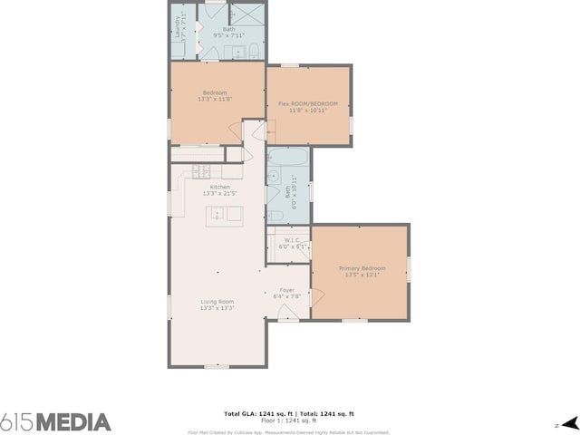 819 Woodside St, Columbia, TN 38401 - view of property floor plan