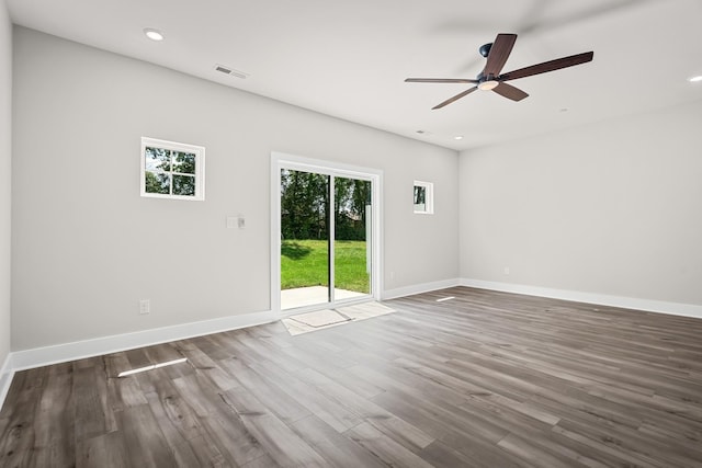 4013 Norman Dr, Spring Hill, TN 37174 - spare room with a ceiling fan, wood finished floors, and recessed lighting