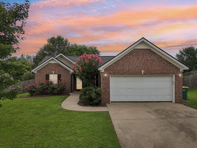 3315 Monoco Dr, Spring Hill, TN 37174 - ranch-style home with brick siding, driveway, and a garage