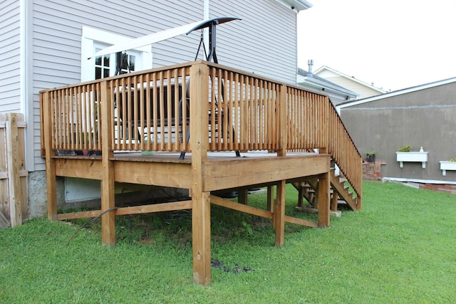 231 Overlook Pl, Columbia, TN 38401 - wooden terrace with a yard and stairs