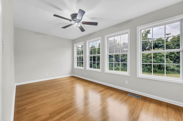 3190 Marthas Chapel Rd, Cunningham, TN 37052 - spare room with healthy amount of natural light, wood finished floors, and ceiling fan