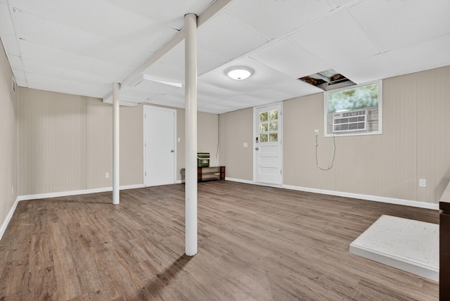 609 Chrisman Dr, Clarksville, TN 37042 - below grade area with wood finished floors and baseboards