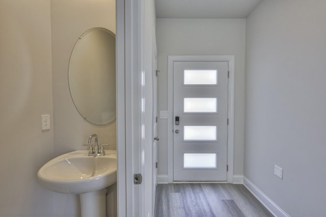 1753 Flora Grv, Hermitage, TN 37076 - bathroom with wood finished floors and baseboards